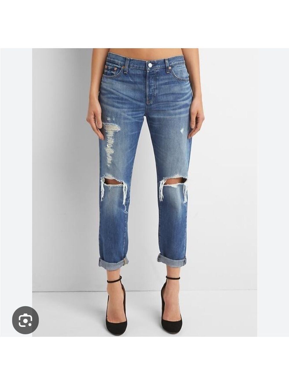 GAP 1969 Relaxed Boyfriend distressed Jeans size 26